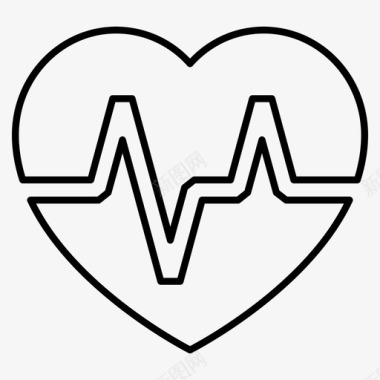 心脏心电图心跳脉搏图标图标