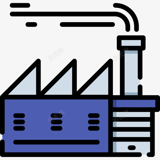 工厂经济型14线性颜色图标svg_新图网 https://ixintu.com 工厂 线性颜色 经济型14