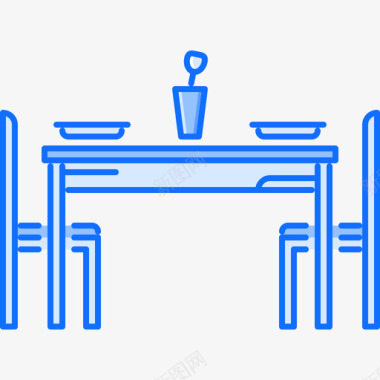 桌子家具66蓝色图标图标