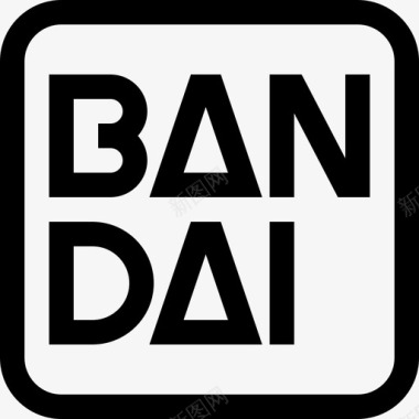 Bandai视频游戏标志5线性图标图标