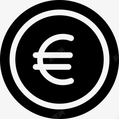 欧元银行和金融14稳健图标图标