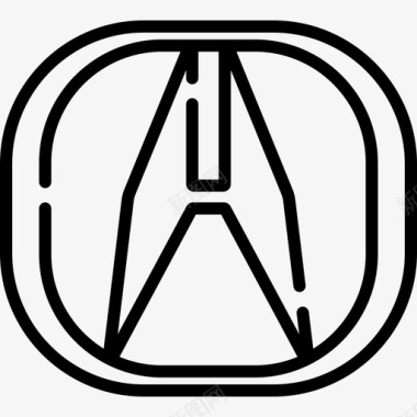 Acura交通标志2线性图标图标