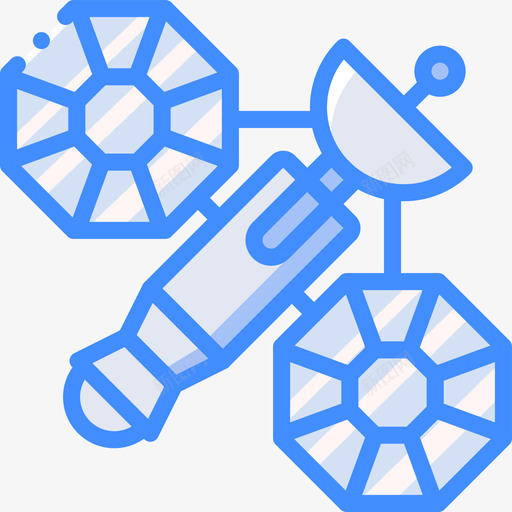 卫星太空46蓝色图标svg_新图网 https://ixintu.com 卫星 太空46 蓝色