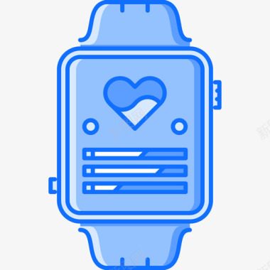 智能手表sport34蓝色图标图标