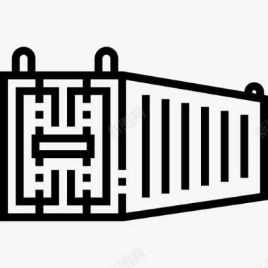 集装箱工业33线性图标图标