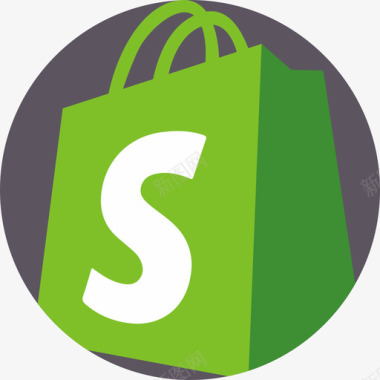 Shoppify电子商务和支付方式徽标扁平图标图标