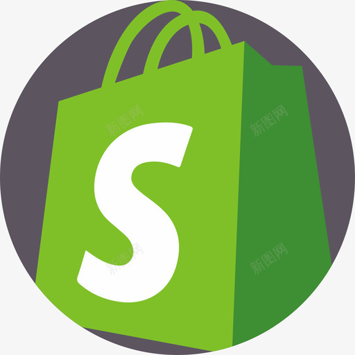 Shoppify电子商务和支付方式徽标扁平图标svg_新图网 https://ixintu.com Shoppify 扁平 电子商务和支付方式徽标