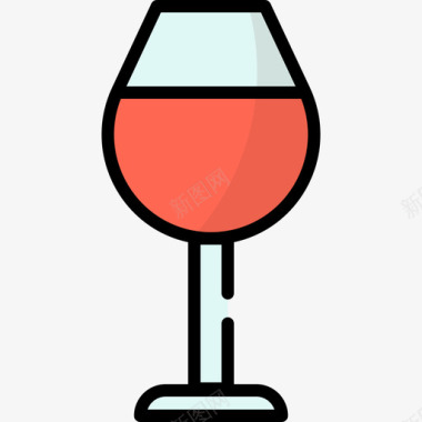 葡萄酒国际食品2原色图标图标