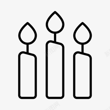 蜡烛基督教圣诞节图标图标
