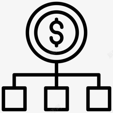 财务层次结构会计计划业务网络图标图标