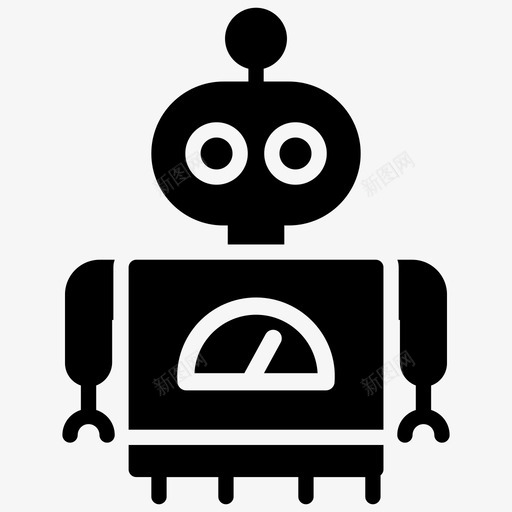 机器人人工智能仿生人图标svg_新图网 https://ixintu.com 人工智能 仿人 仿生人 机器人 机器人工程字形图标 机器人技术