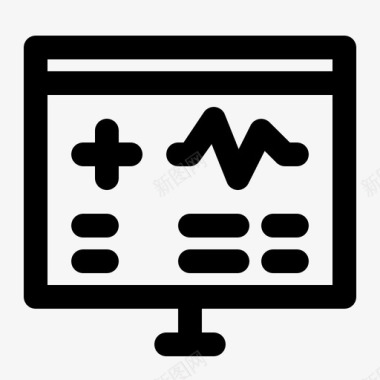 解释疾病计算机诊断图标图标