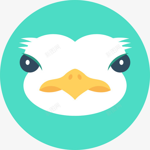 鸵鸟动物33圆形图标svg_新图网 https://ixintu.com 动物33 圆形 鸵鸟