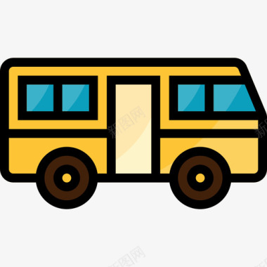 巴士旅行98线颜色图标图标