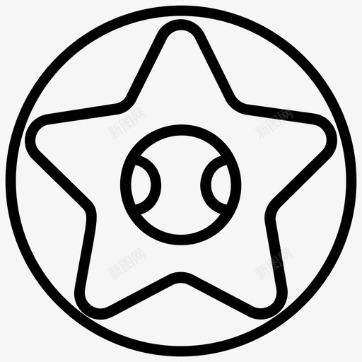 星星五角排名标志图标svg_新图网 https://ixintu.com 五角 排名标志 星型 星星 等级星 网球元素线图标