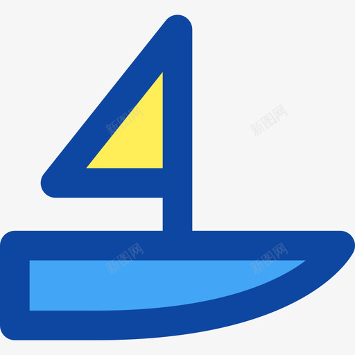 帆船运动33线性颜色图标svg_新图网 https://ixintu.com 帆船 线性颜色 运动33