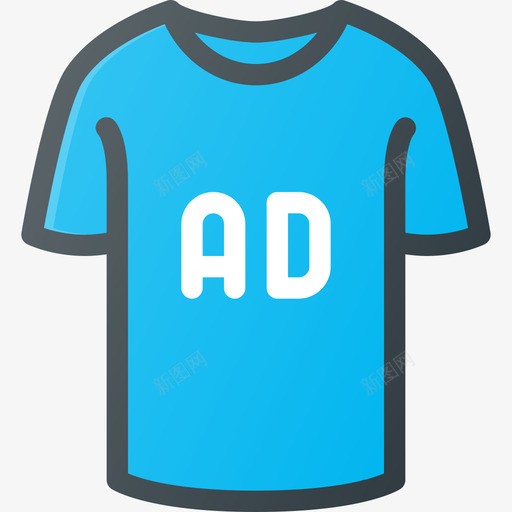 T恤营销和广告7线性颜色图标svg_新图网 https://ixintu.com T恤 线性颜色 营销和广告7