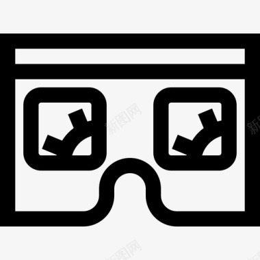 虚拟现实眼镜360视图9线性图标图标