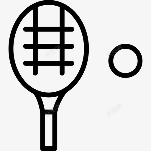 网球户外活动8直线图标svg_新图网 https://ixintu.com 户外活动8 直线 网球