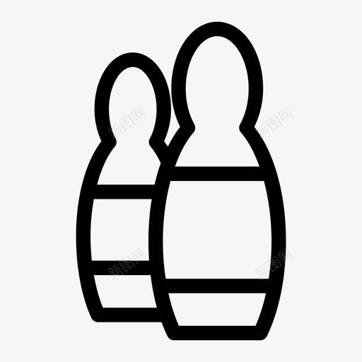 保龄球瓶子运动图标svg_新图网 https://ixintu.com 保龄球 瓶子 运动