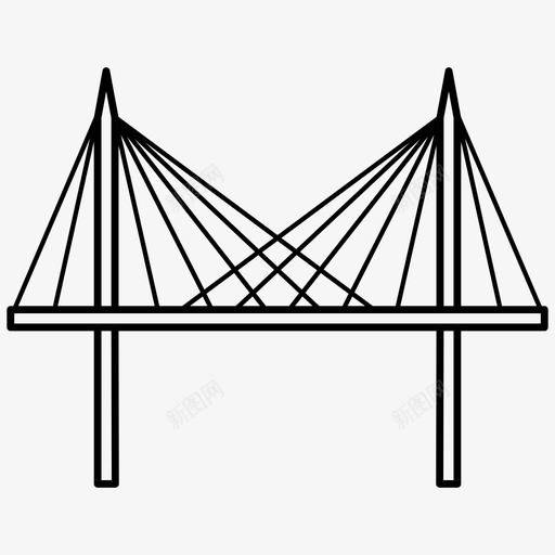 桥梁施工栏杆柱子图标svg_新图网 https://ixintu.com 柱子 栏杆 桥梁施工 艺术建筑 钢丝