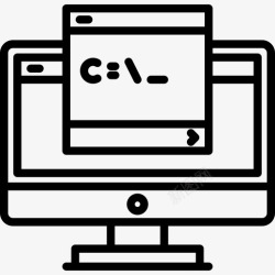 程序设计语言程序语言计算机功能线性图标高清图片