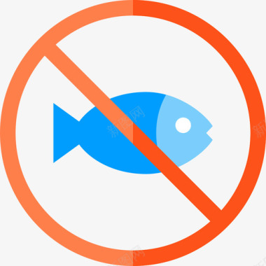 禁止钓鱼禁止信号禁止使用图标图标