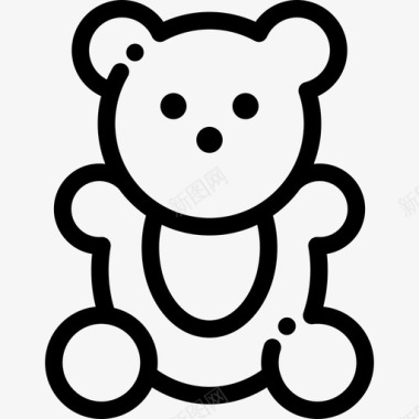泰迪熊婴儿淋浴2直系图标图标