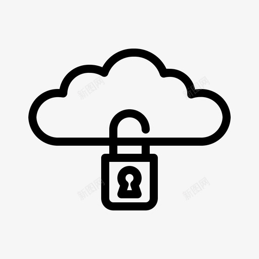 安全云锁策略图标svg_新图网 https://ixintu.com 安全 安全云 策略 锁 隐私 隐私策略