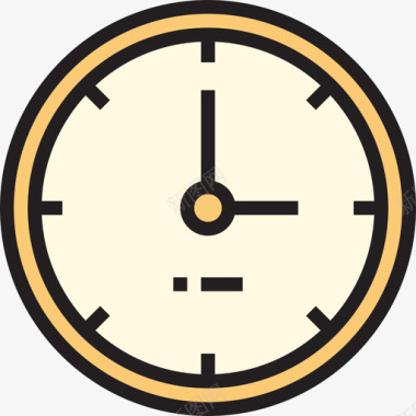 时钟办公工具3线颜色图标图标