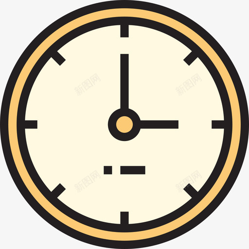 时钟办公工具3线颜色图标svg_新图网 https://ixintu.com 办公工具3 时钟 线颜色