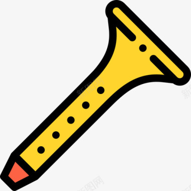 长笛乐器4线颜色图标图标