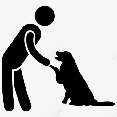 宠物卫生狗训练师狗训练图标图标