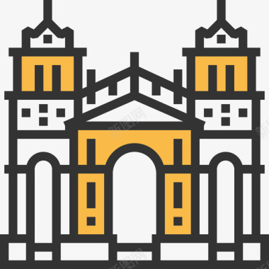 科尔多瓦黄影大教堂12座地标图标图标