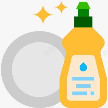 洗脸皂清洁和家务2平的图标图标