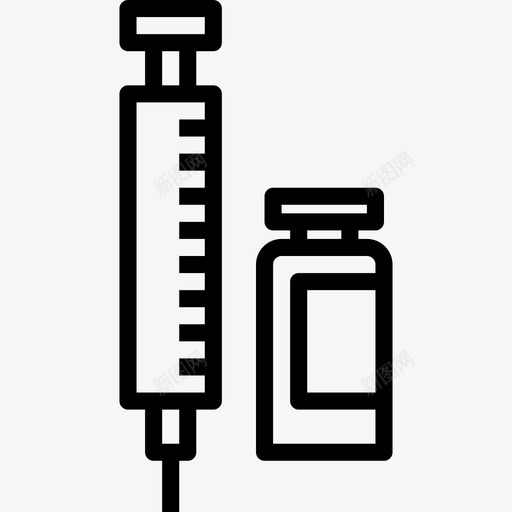 注射医用86线性图标svg_新图网 https://ixintu.com 医用86 注射 线性