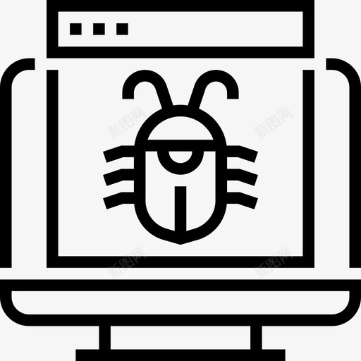 Bug编程15线性图标svg_新图网 https://ixintu.com Bug 线性 编程15