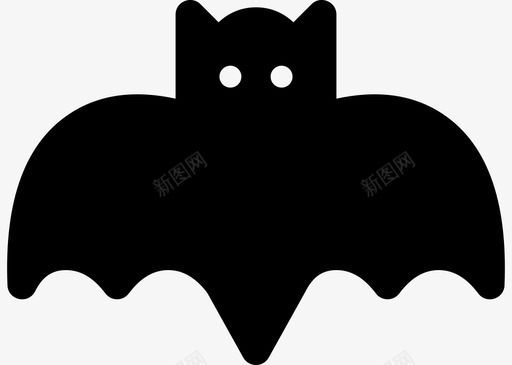 蝙蝠哺乳动物夜晚图标svg_新图网 https://ixintu.com 动物填充 哺乳动物 夜晚 捕食者 翅膀 蝙蝠