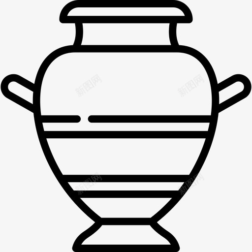 花瓶古希腊12直纹图标svg_新图网 https://ixintu.com 古希腊12 直纹 花瓶