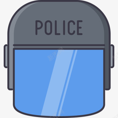 警察法律6颜色图标图标