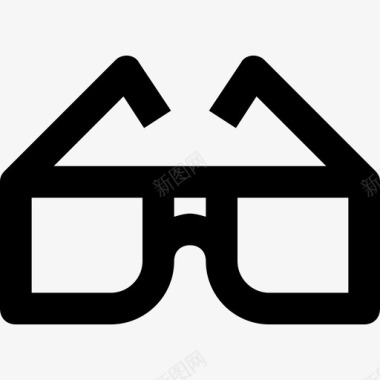 眼镜验光6线性图标图标