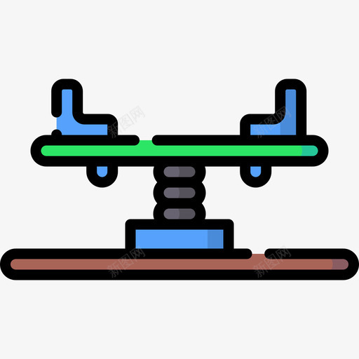 骑手游乐场25线性颜色图标svg_新图网 https://ixintu.com 游乐场25 线性颜色 骑手