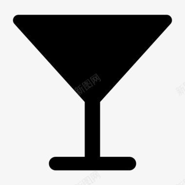 酒吧玻璃杯酒精饮料图标图标