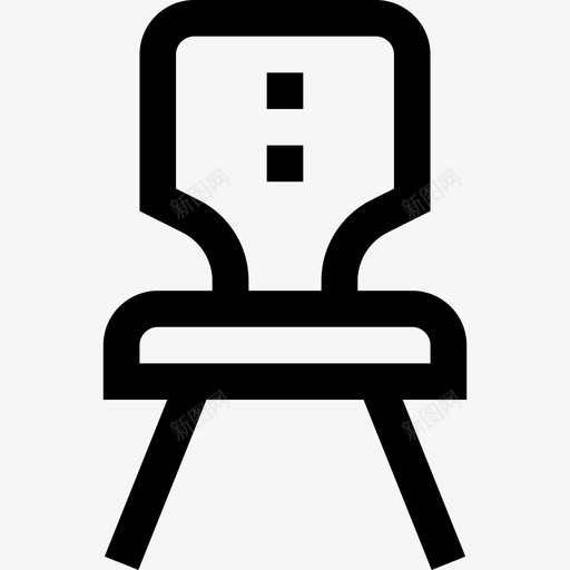 椅子室内和家具直线型图标svg_新图网 https://ixintu.com 室内和家具 椅子 直线型