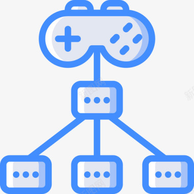 Gamepad游戏开发4蓝色图标图标