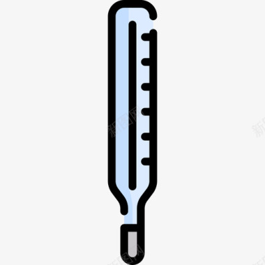 体温计母性2线性颜色图标图标