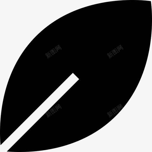 叶可再生能源14填充图标svg_新图网 https://ixintu.com 可再生能源14 叶 填充