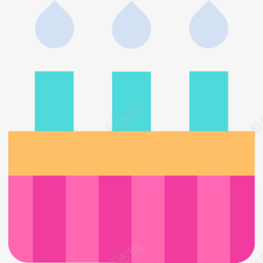 生日蛋糕婴儿52扁平图标图标