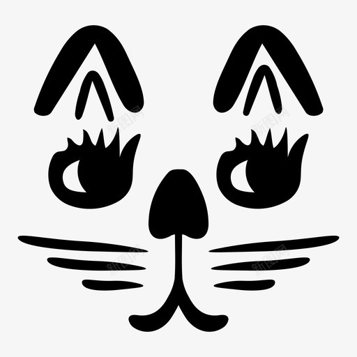 猫猫脸小猫图标svg_新图网 https://ixintu.com 喵喵 宠物 小猫 猫 猫脸