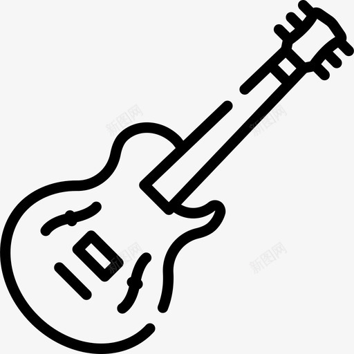 电吉他运动61线性图标svg_新图网 https://ixintu.com 电吉他 线性 运动61